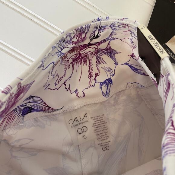 NWT Calia by Carrie Underwood Essential Mesh Capris in Multi Etched Floral Sz S - Picture 5 of 8